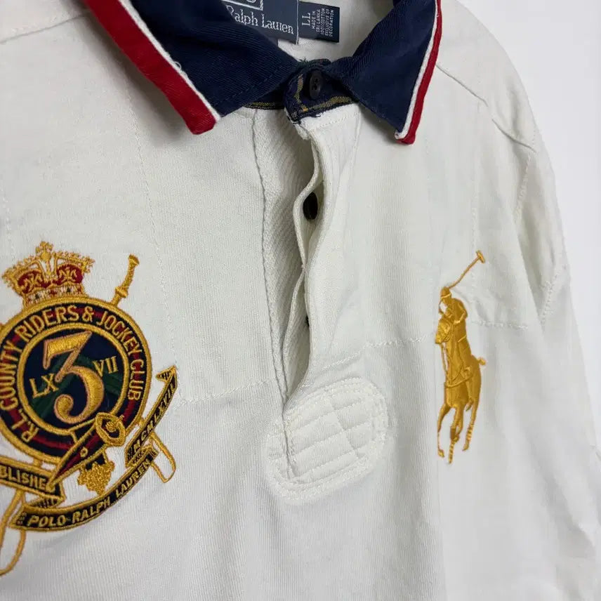 [BUNJANG] Polo Ralph Lauren Rugby Collar T-Shirt / 폴로 랄프로렌 럭비 카라 티셔츠