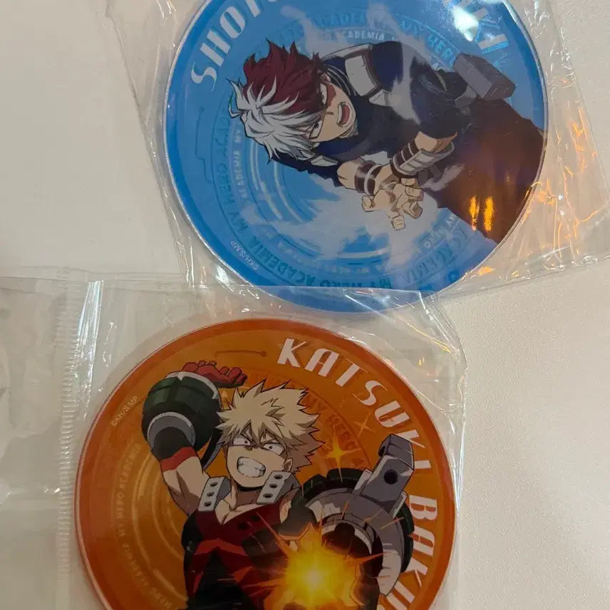 [BUNJANG] My Hero Academia Bakugo &amp; Shoto Acrylic Coaster Bundle Set / 나의 히어로 아카데미 바쿠고&amp;쇼토 아크릴 코스터
