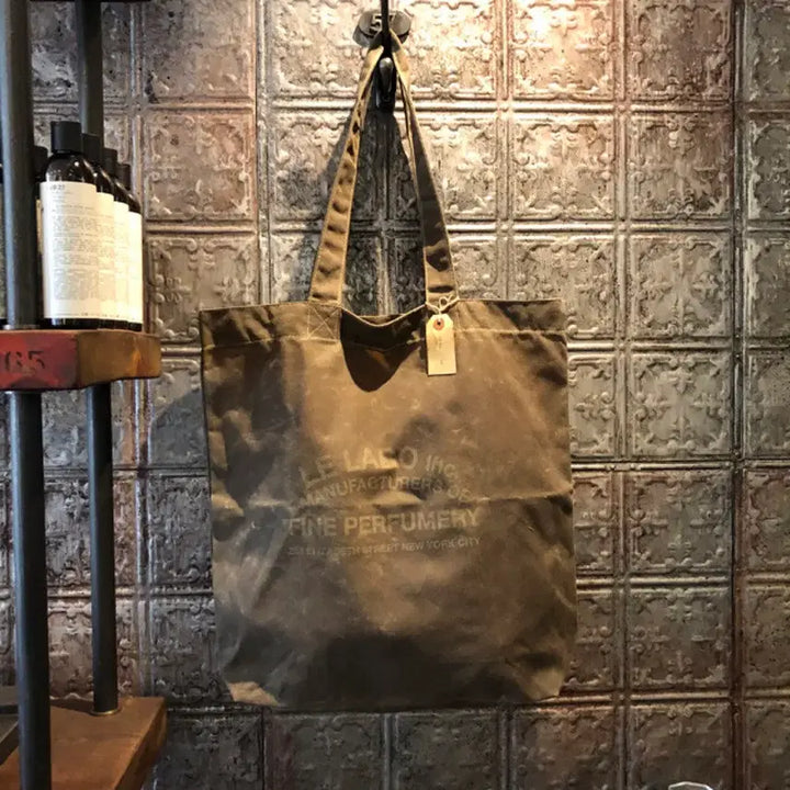 [BUNJANG] Le Labo Wax Canvas Tote Bag Brown / 르라보 왁스 토드백