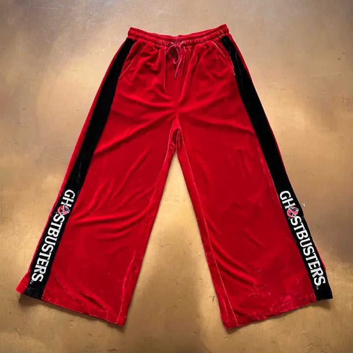 [BUNJANG] CLOSSHI Ghostbusters Vintage Velour Track Pants / 고스트 버스터즈 X CLOSSHI 일본 빈티지 벨루어 트랙 팬츠 바지