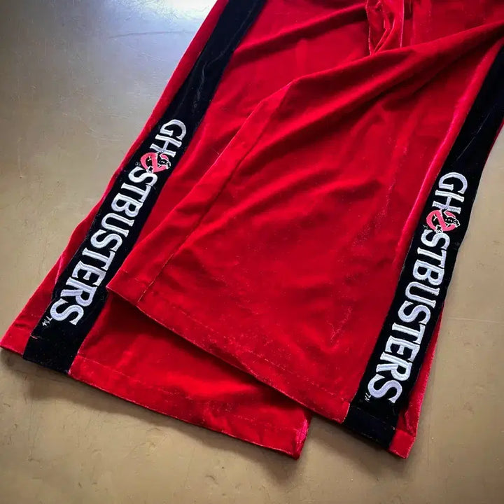 [BUNJANG] CLOSSHI Ghostbusters Vintage Velour Track Pants / 고스트 버스터즈 X CLOSSHI 일본 빈티지 벨루어 트랙 팬츠 바지