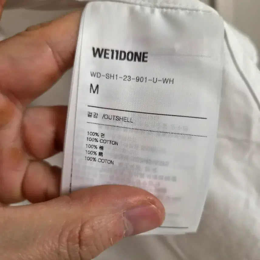 [SOLD OUT] We11done 웰던 로고 화이트 셔츠