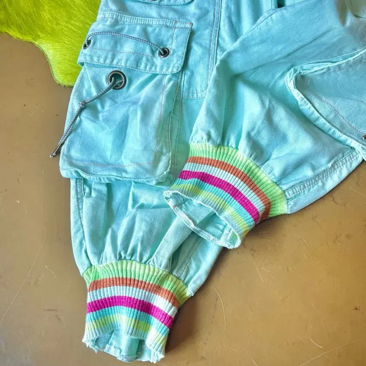 [SOLD OUT] JUST CAVALLI 06ss 아카이브 밴딩 카고 조거 팬츠 바지