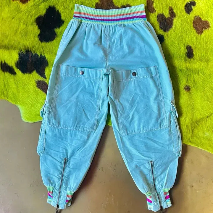 [SOLD OUT] JUST CAVALLI 06ss 아카이브 밴딩 카고 조거 팬츠 바지