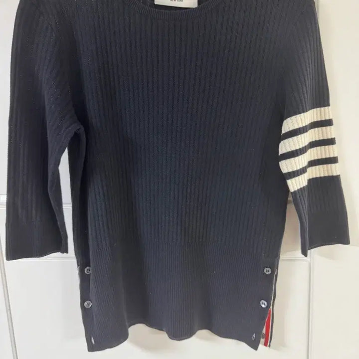 [BUNJANG] Thom Browne 4-Bar Mesh Stitch 7-Part Knit / 톰브라운(s급) 4바 메시스티치7부 정품