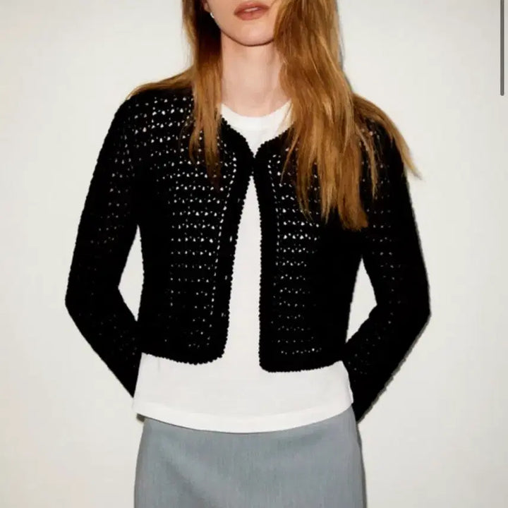 [BUNJANG] RidiPee Handmade Crochet Cardigan + Knit Vest Set / 리디피 핸드메이드 크로셰 가디건+니트베스트 (set)