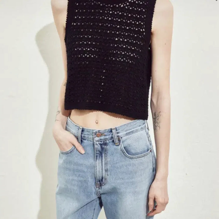 [BUNJANG] RidiPee Handmade Crochet Cardigan + Knit Vest Set / 리디피 핸드메이드 크로셰 가디건+니트베스트 (set)