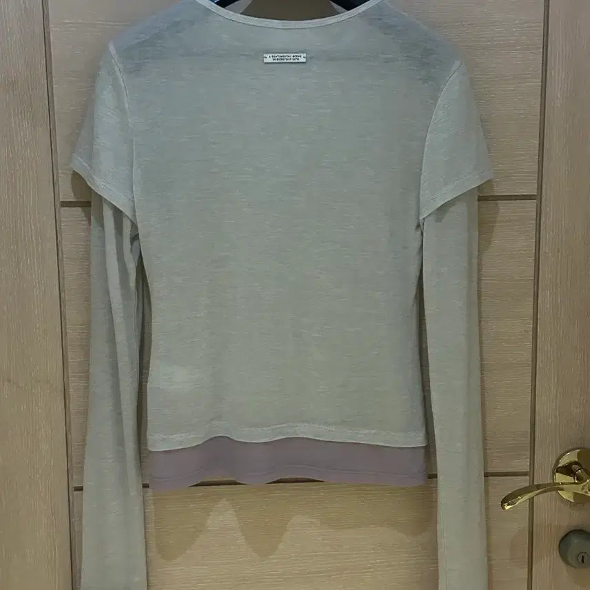 [BUNJANG] Neev Tencel Double Layered T-Shirt Light Gray / 니브 텐셀 더블 레이어드 티 라이트 그레이
