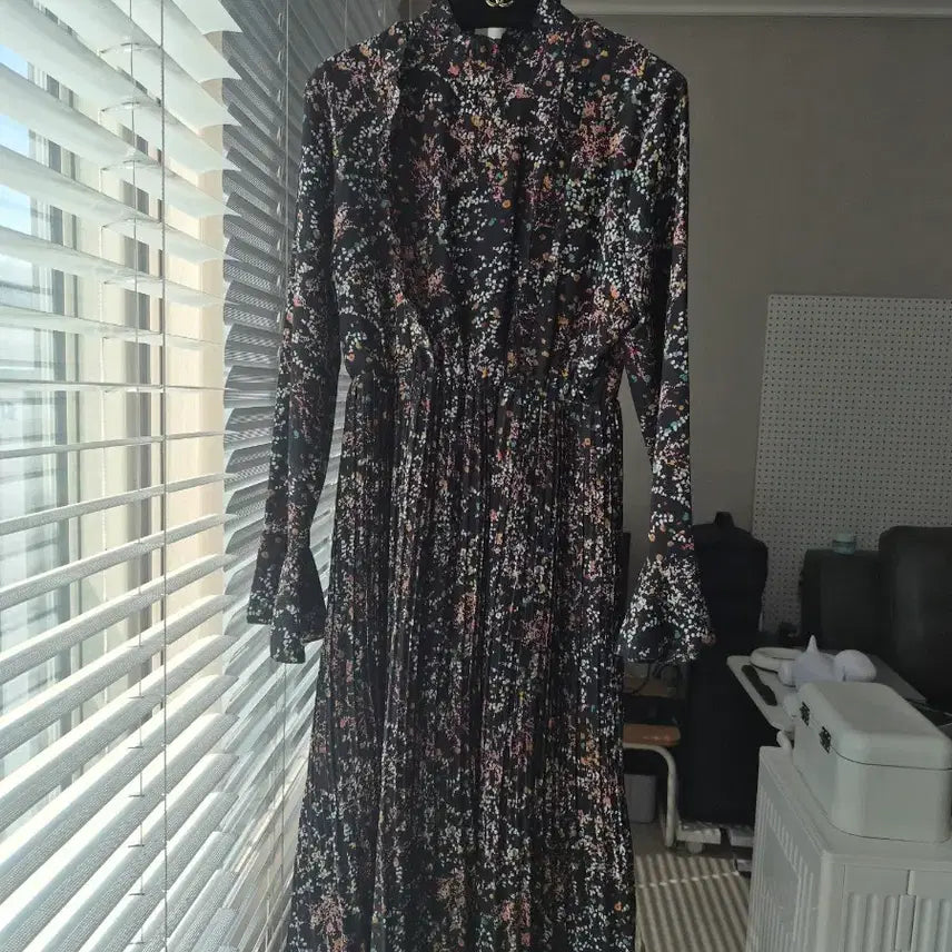 [BUNJANG] Black Chiffon Long Dress (New) / 미착용새제품) 우아한 블랙 쉬폰 롱원피스 55,66