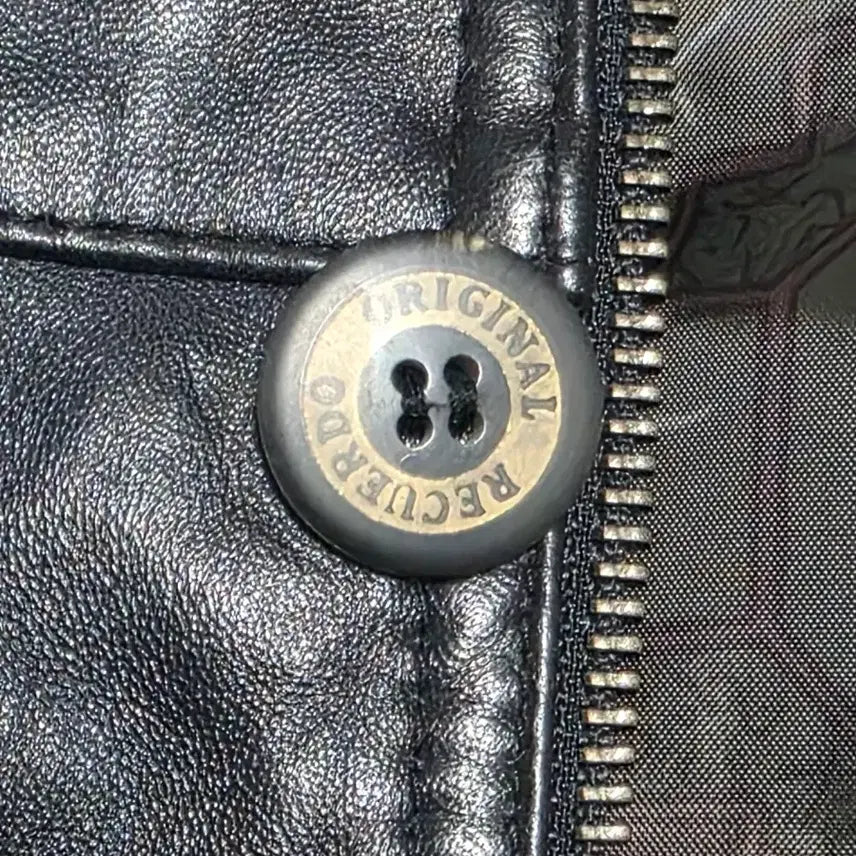 [BUNJANG] Rich Gold Club Black Lambskin Leather Jacket / 리치골드클럽 블랙 양가죽 자켓 L