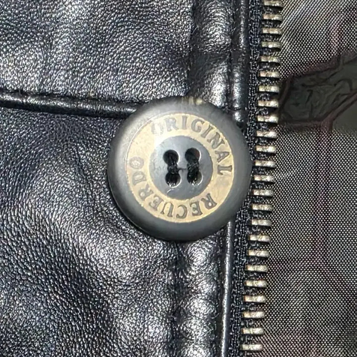 [BUNJANG] Rich Gold Club Black Lambskin Leather Jacket / 리치골드클럽 블랙 양가죽 자켓 L