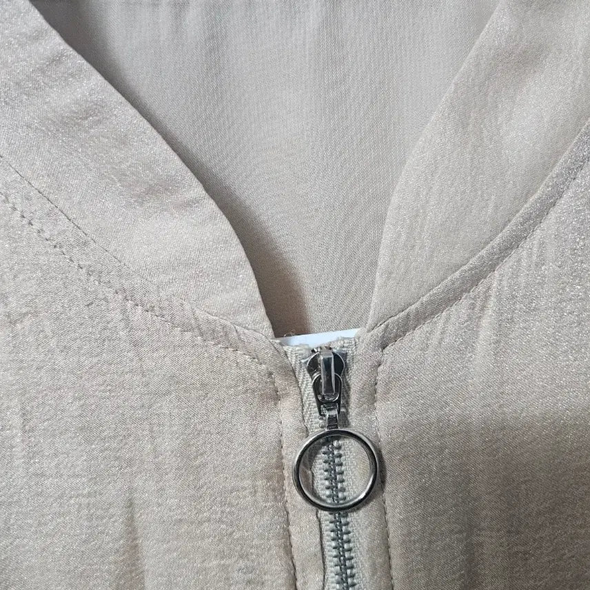 [BUNJANG] Max Studio Pearl Beige Bomber Jacket / 막스스튜디오 펄베이지색 여성 봄버 자켓