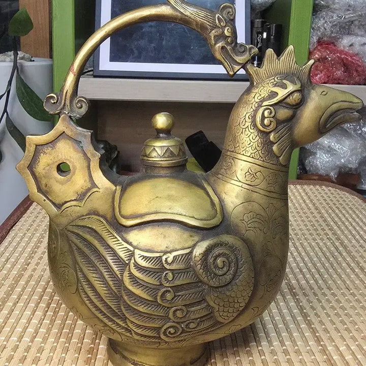 [BUNJANG] Brass Rooster Teapot / 닭머리 황동 주전자