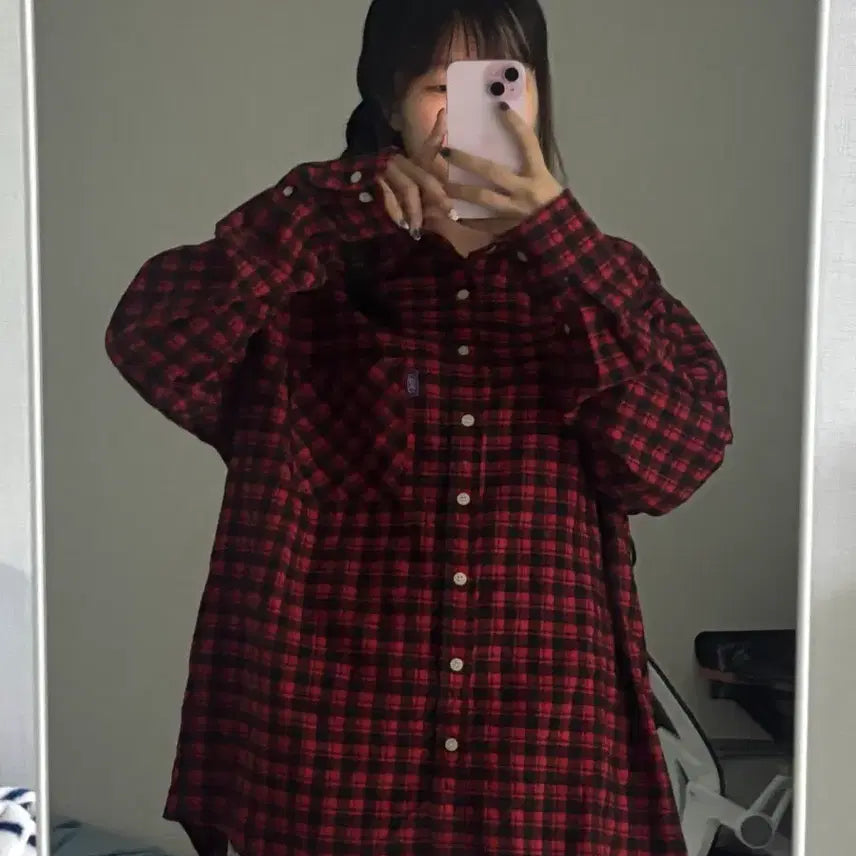 [BUNJANG] YESEYES Checkered Shirt L / 예스아이씨 YES 체크셔츠 L