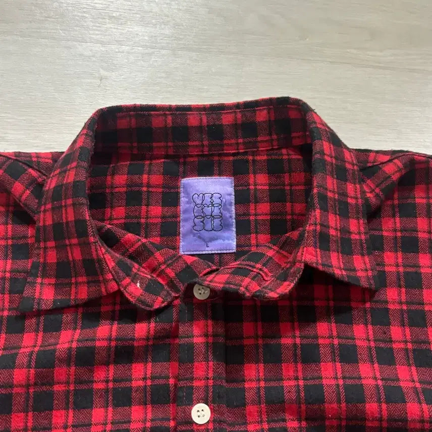 [BUNJANG] YESEYES Checkered Shirt L / 예스아이씨 YES 체크셔츠 L