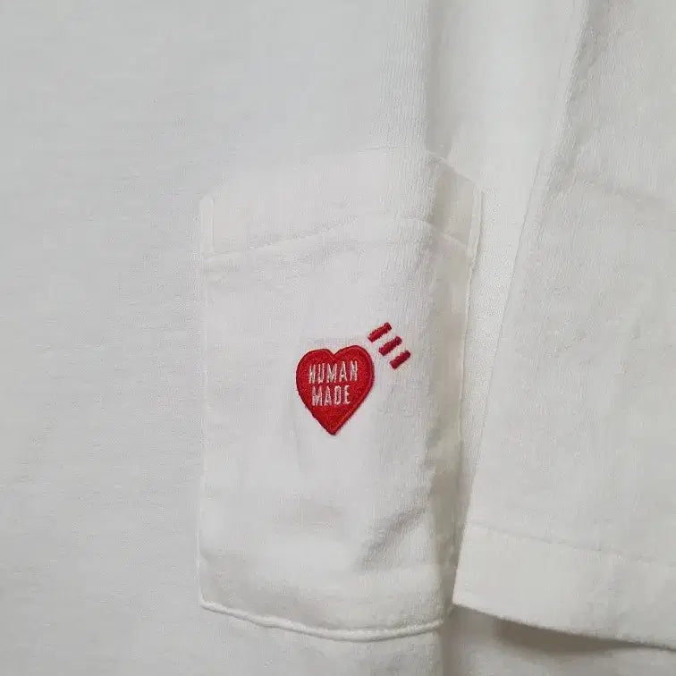 [BUNJANG] HUMAN MADE White Heart Short Sleeve T-shirt / (새상품)HUMAN MADE 화이트 하트 반팔 티셔츠