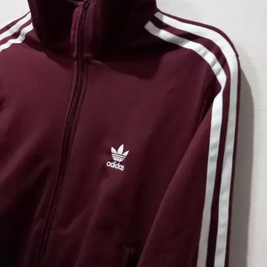 [BUNJANG] Adidas Firebird Burgundy Track Top Jersey Jacket 90/S / 아디다스 파이어버드 버건디 트랙탑 저지 져지집업 90/S