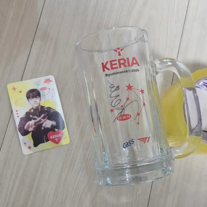 [BUNJANG] T1 Keria Beer Glass + Lenticular Photocard / T1 카스 맥주잔 케리아 + 케리아 렌티큘러 포토카드