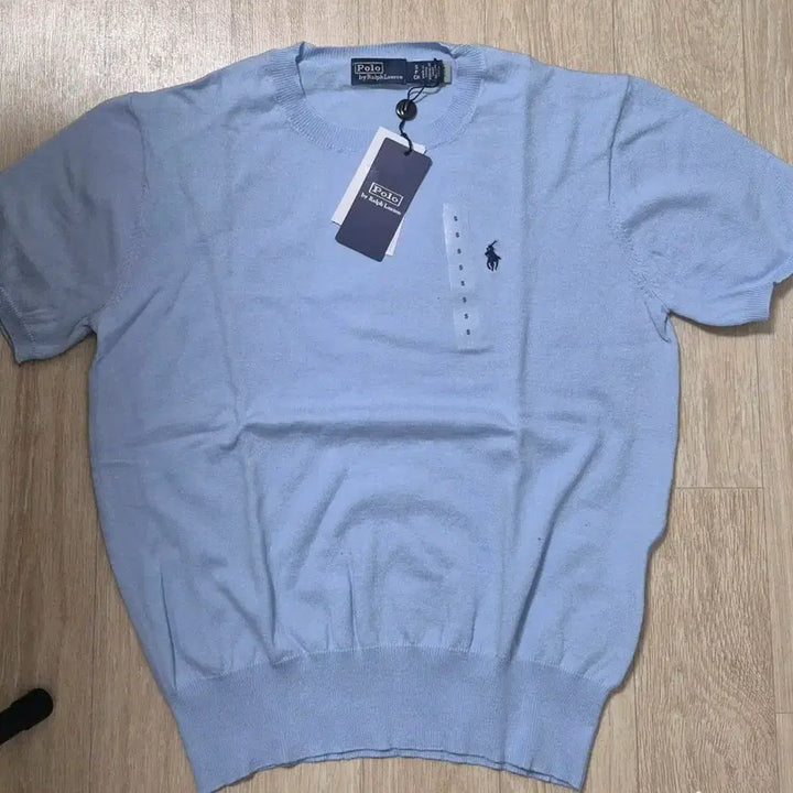 [BUNJANG] Polo Ralph Lauren Knit Top / 폴로 랄프로렌 반팔 니트 하늘색