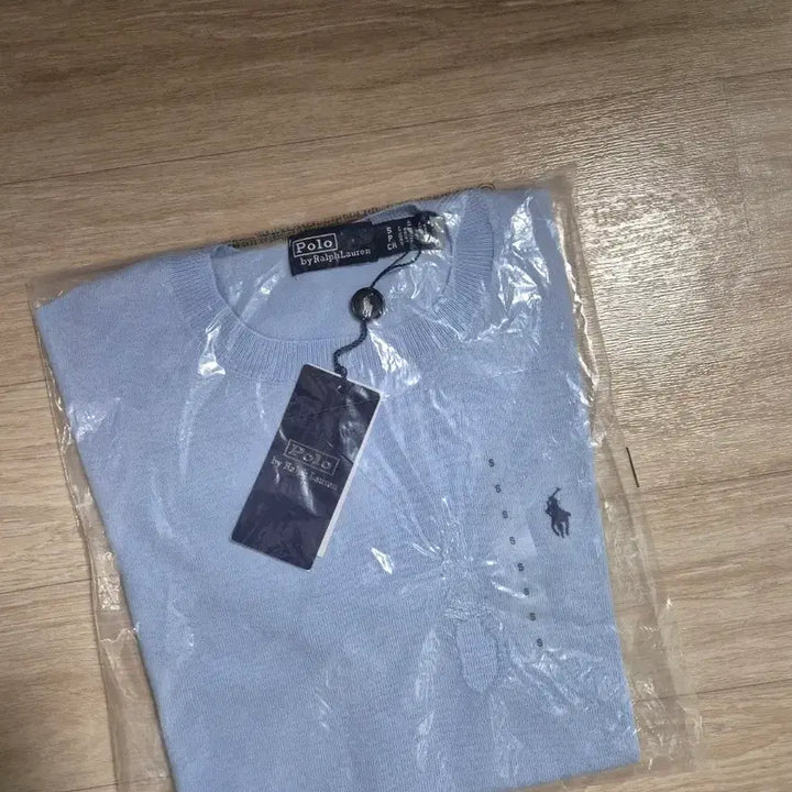 [BUNJANG] Polo Ralph Lauren Knit Top / 폴로 랄프로렌 반팔 니트 하늘색
