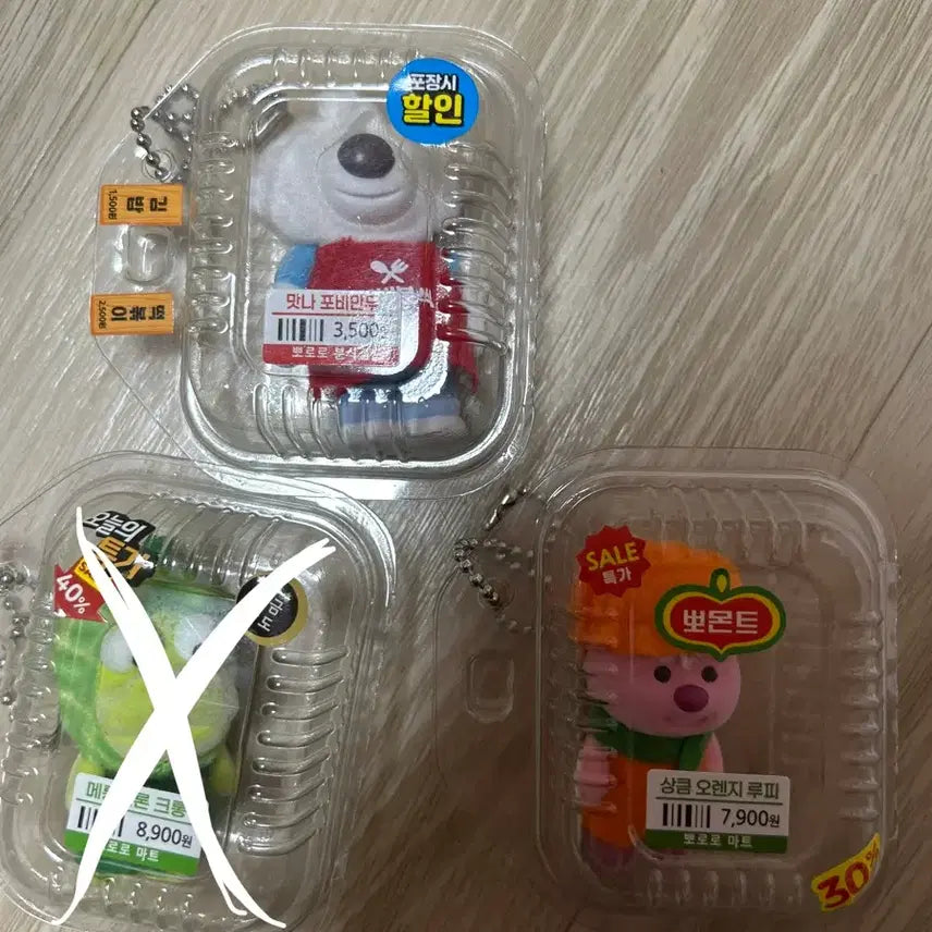 [SOLD OUT] 아트박스 뽀로로 캐릭터 인형 키링 세트 (루피/크롱/포비)