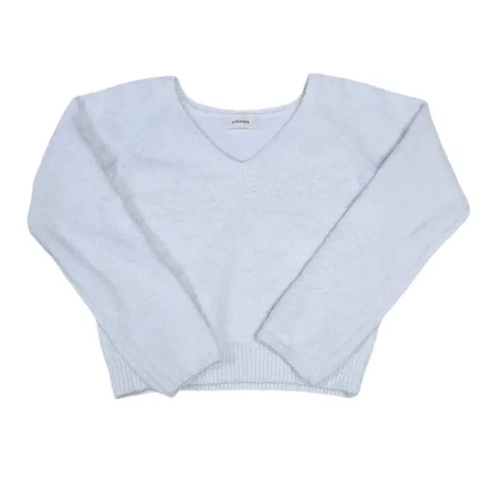 [BUNJANG] Ganaesra White Bouclé V-Neck Knit / 가내스라 화이트 부클 브이넥 니트