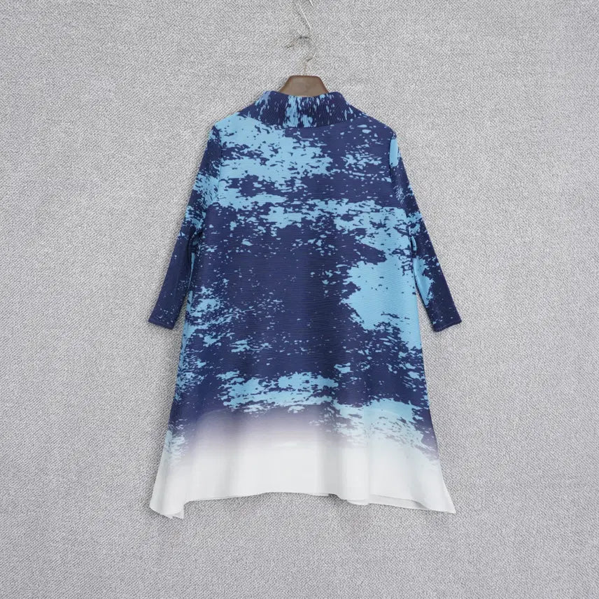 [BUNJANG] Plala Sprinkle Blue Pleated Dress / 플라라 스프링클 블루 플리츠 원피스 free