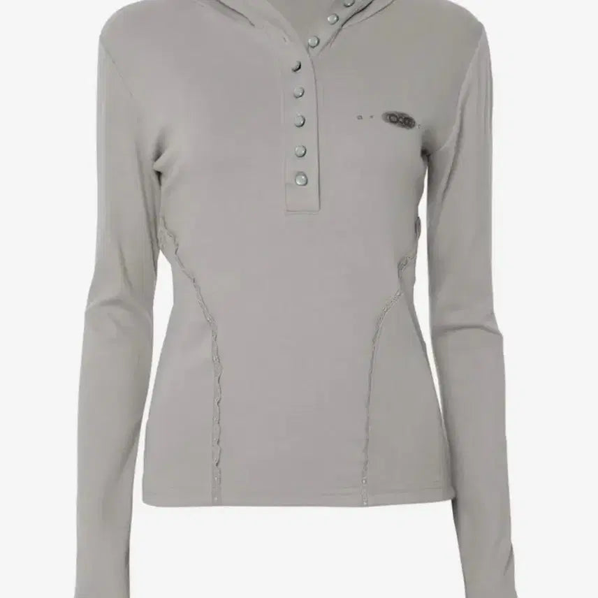 [BUNJANG] Flareup Button-Up Lace Hoodie Gray / [택o새상품] 플레어업 버튼업 레이스 후디 그레이