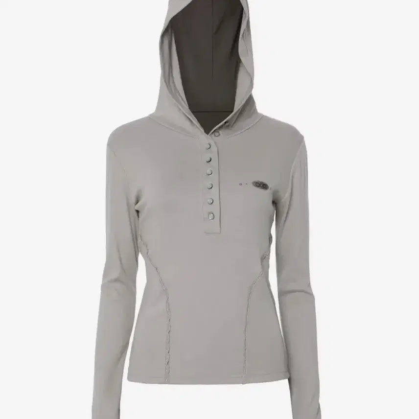 [BUNJANG] Flareup Button-Up Lace Hoodie Gray / [택o새상품] 플레어업 버튼업 레이스 후디 그레이