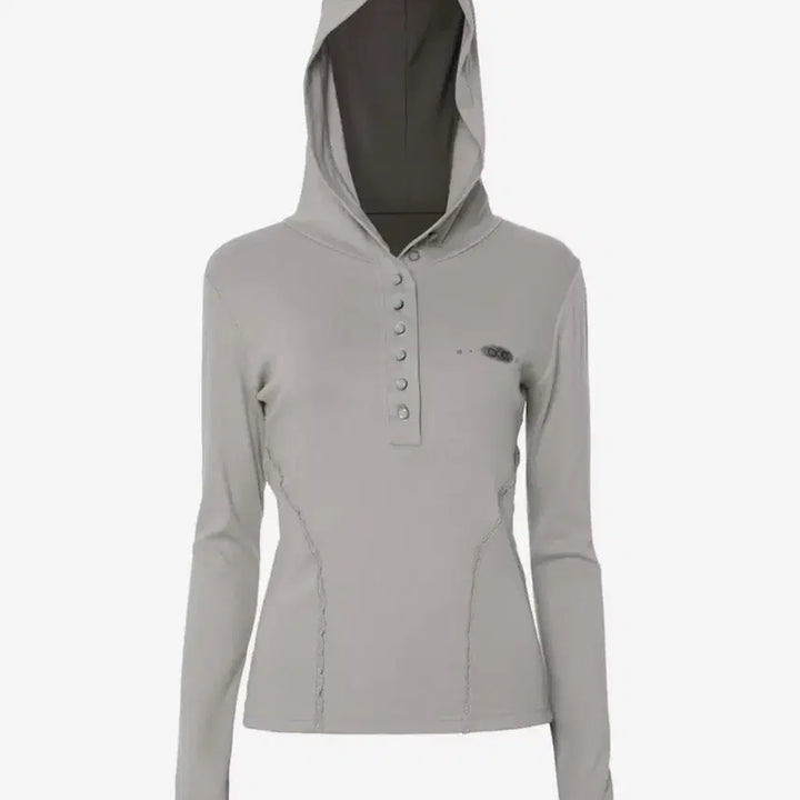 [BUNJANG] Flareup Button-Up Lace Hoodie Gray / [택o새상품] 플레어업 버튼업 레이스 후디 그레이