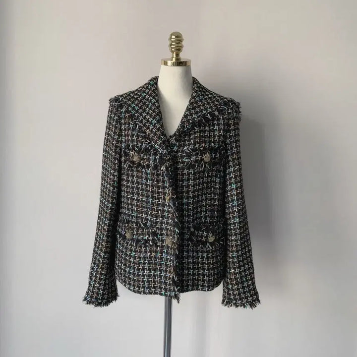 [BUNJANG] Karl Lagerfeld Tweed Jacket - Black / 칼라거펠트 트위드 자켓 블랙