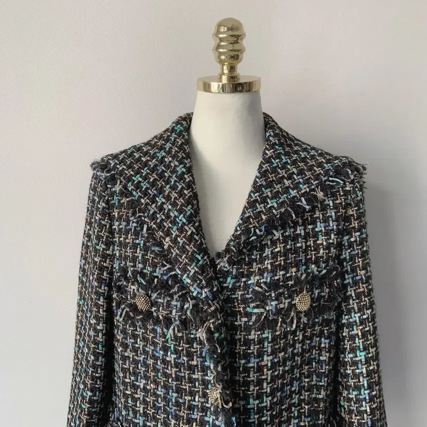 [BUNJANG] Karl Lagerfeld Tweed Jacket - Black / 칼라거펠트 트위드 자켓 블랙