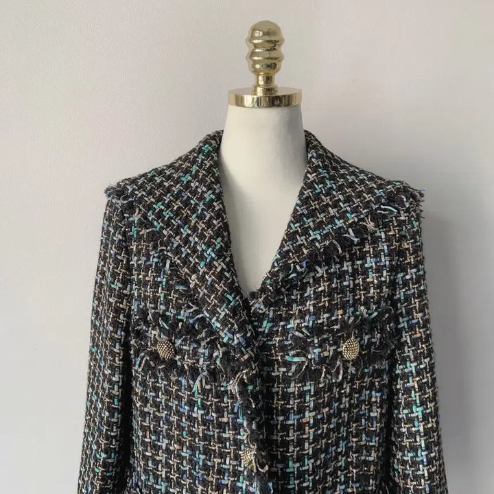[BUNJANG] Karl Lagerfeld Tweed Jacket - Black / 칼라거펠트 트위드 자켓 블랙