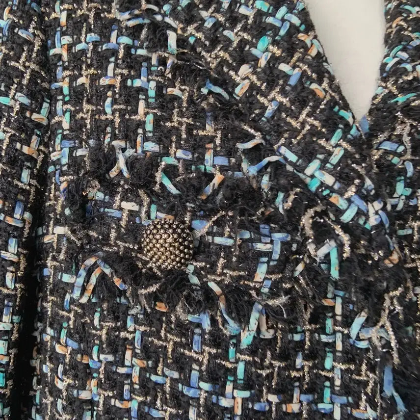 [BUNJANG] Karl Lagerfeld Tweed Jacket - Black / 칼라거펠트 트위드 자켓 블랙