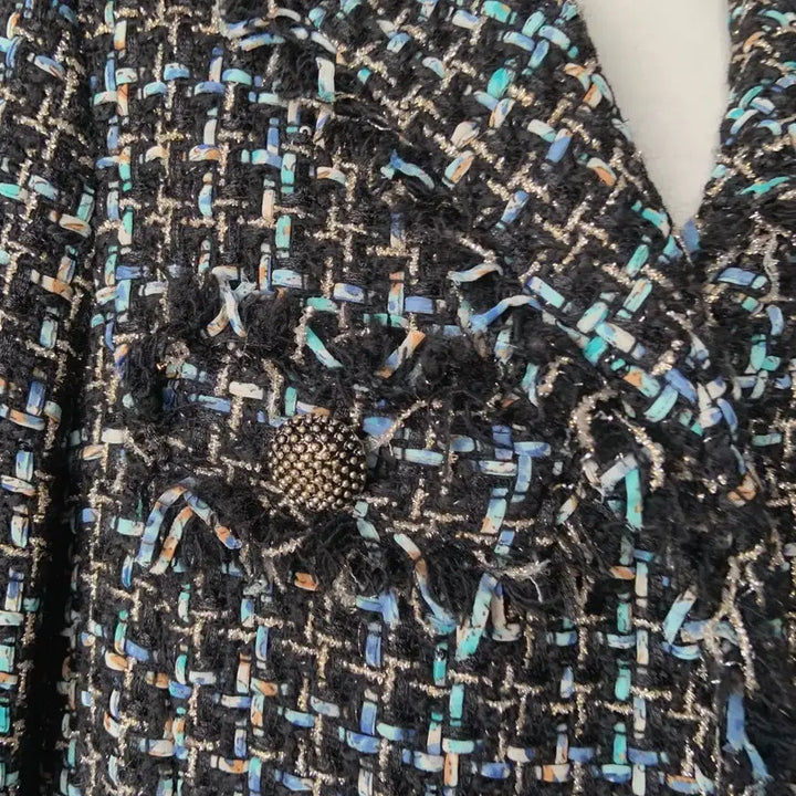 [BUNJANG] Karl Lagerfeld Tweed Jacket - Black / 칼라거펠트 트위드 자켓 블랙