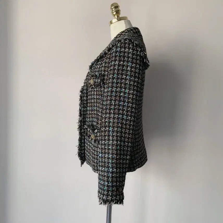 [BUNJANG] Karl Lagerfeld Tweed Jacket - Black / 칼라거펠트 트위드 자켓 블랙