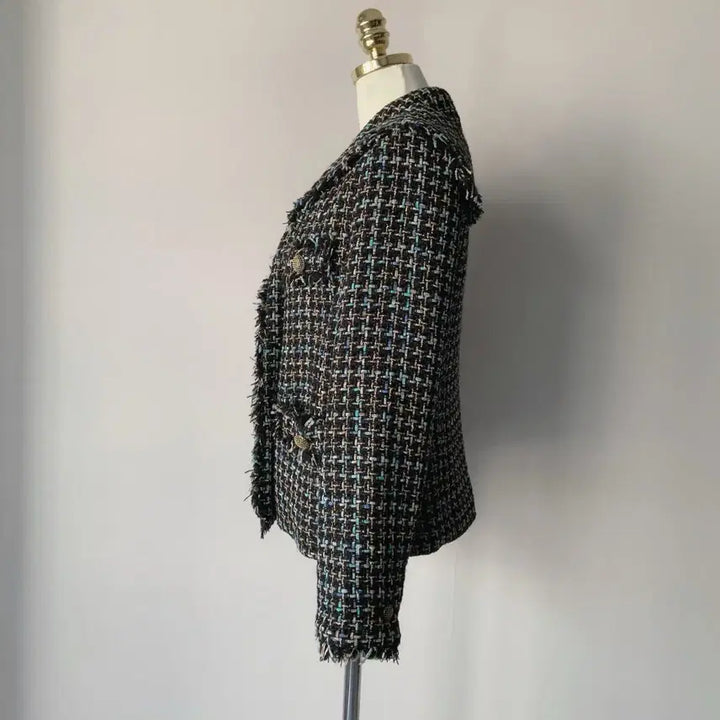 [BUNJANG] Karl Lagerfeld Tweed Jacket - Black / 칼라거펠트 트위드 자켓 블랙