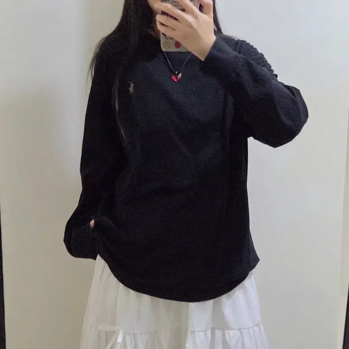 [SOLD OUT] 폴로 회갈색 포니 포인트 블랙 슬리브