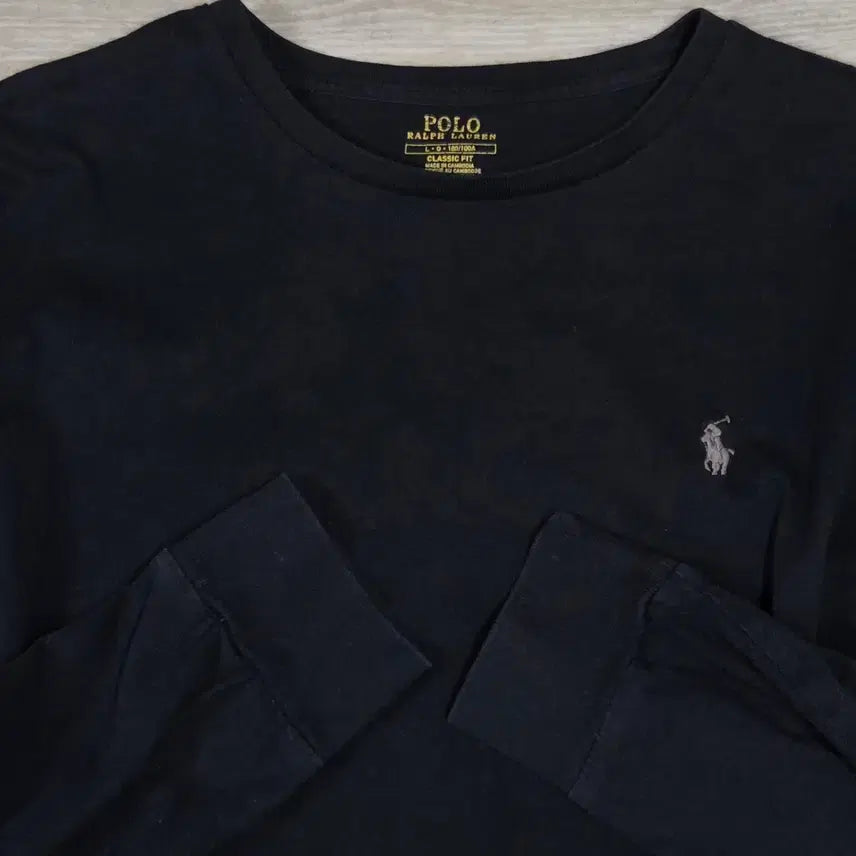 [SOLD OUT] 폴로 회갈색 포니 포인트 블랙 슬리브