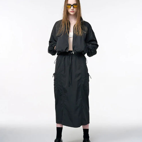 [SOLD OUT] 에트몽 24SS 윈드 밴딩 바스락 카고 스커트 free