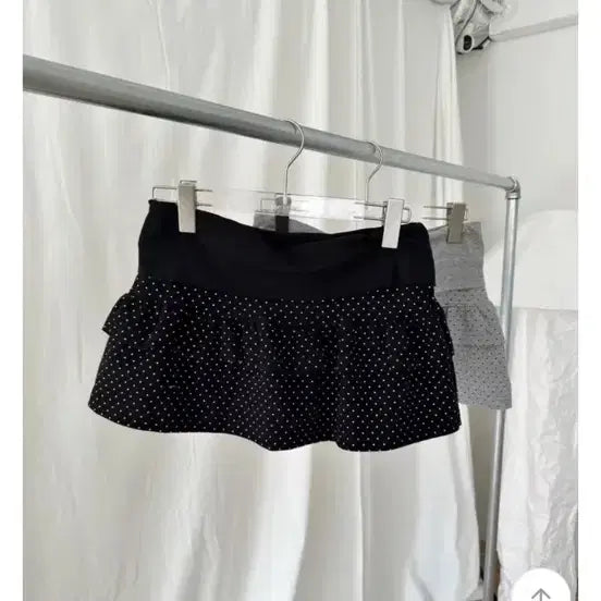 [BUNJANG] Myorang Mini Frill Dot Skirt / 에이블리 묘랑 미니 프릴 도트 스커트