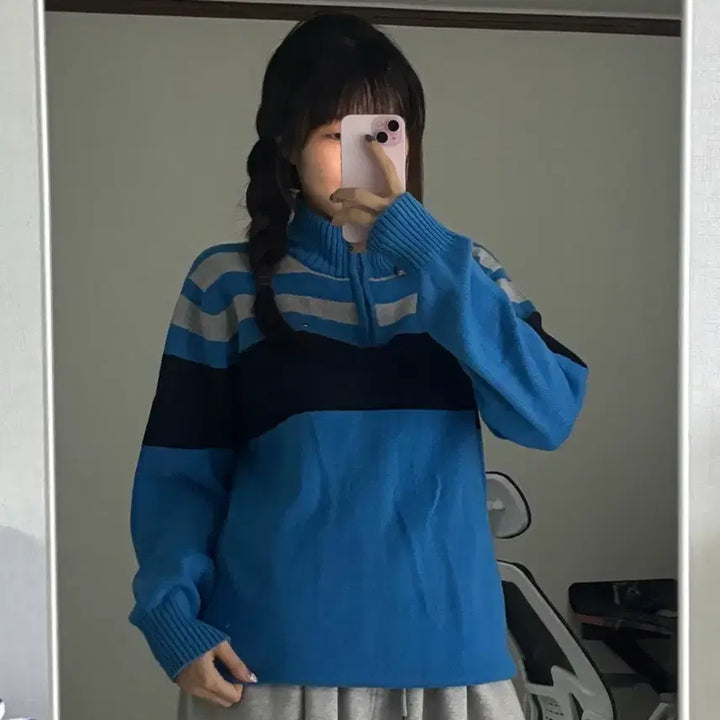 [BUNJANG] Tommy Hilfiger Half-Zip Knit Sweater XL / 타미힐피거 반집업니트 XL