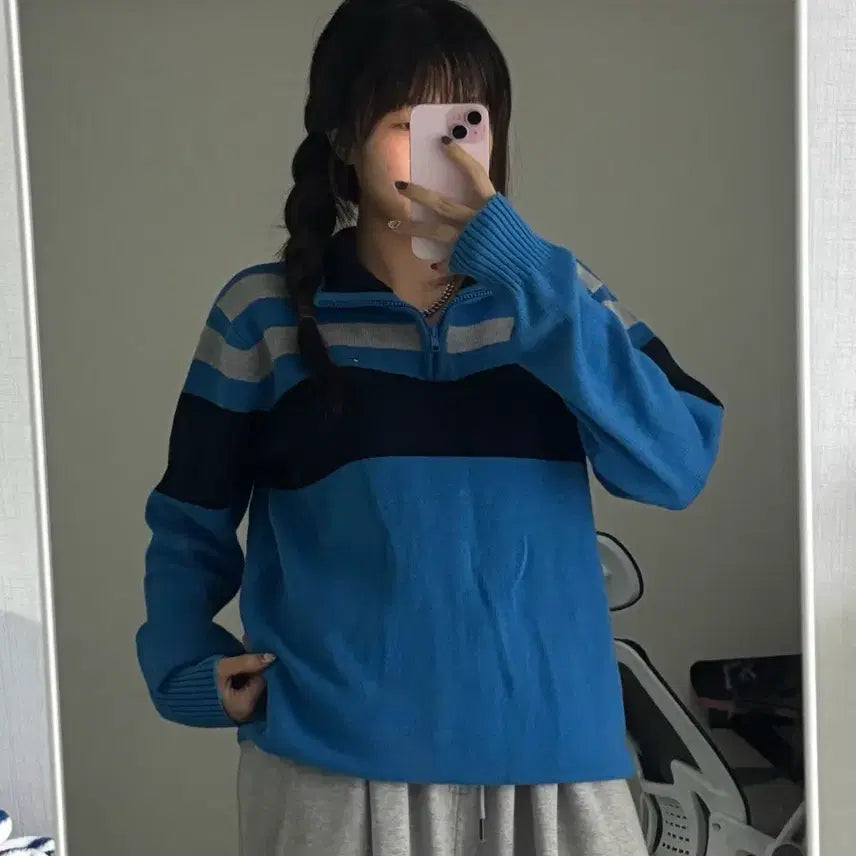 [BUNJANG] Tommy Hilfiger Half-Zip Knit Sweater XL / 타미힐피거 반집업니트 XL