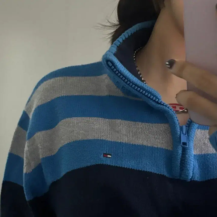 [BUNJANG] Tommy Hilfiger Half-Zip Knit Sweater XL / 타미힐피거 반집업니트 XL