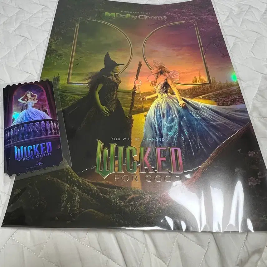 [BUNJANG] Wicked 2 Movie Poster + Original Ticket Bundle Set / (일괄 ) 위키드 2 영화 포스터 + 오리지널 티켓