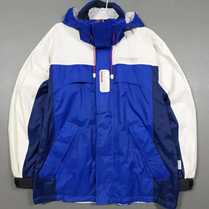 [BUNJANG] Shimano Dryshield NP Marine Color Block Windbreaker Hooded Jacket / 실측 2XL) 시마노 드라이쉴드 NP 마린 배색 바람막이 후드 자켓
