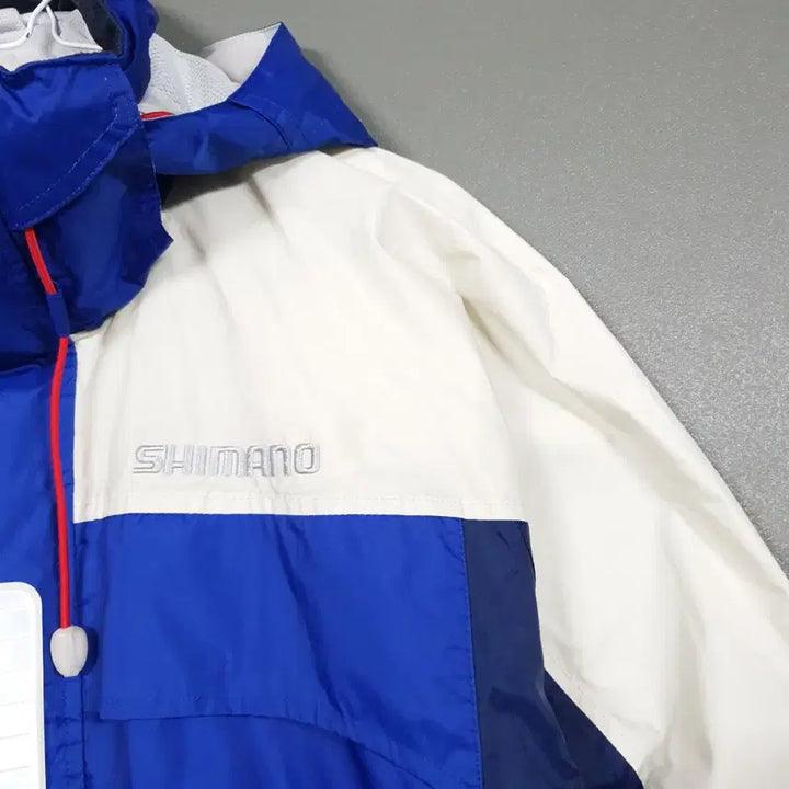 [BUNJANG] Shimano Dryshield NP Marine Color Block Windbreaker Hooded Jacket / 실측 2XL) 시마노 드라이쉴드 NP 마린 배색 바람막이 후드 자켓