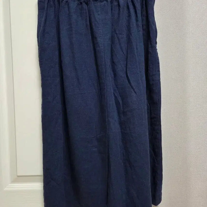 [BUNJANG] Spao Navy Linen Midi Skirt / 스파오 네이비 린넨 미디 스커트 S