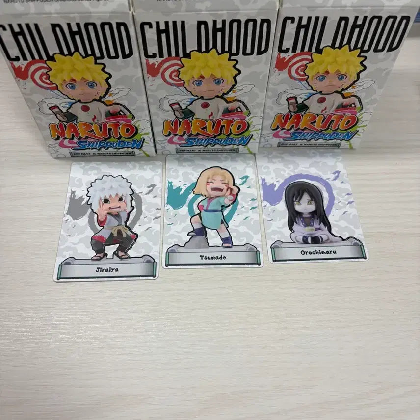 [SOLD OUT] 나루토 팝마트 유년시절 지라이야 츠나데 오로치마루 전설의3닌자 일괄