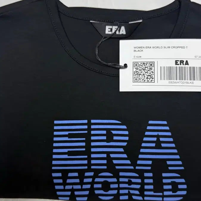 [BUNJANG] ERA WORLD Slim Crop T-shirt Black S / ERA 월드 슬림 크롭 티셔츠 블랙 S
